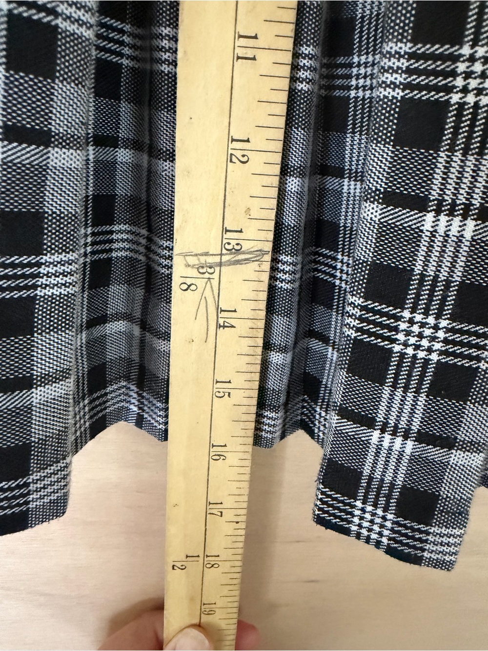 Cali 1850 Pleated Black and Gray Plaid Mini Skirt Size small preppy academia - Picture 7 of 8